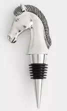 Пробка для винной бутылки металлическая серебристая Лошадь Horse
