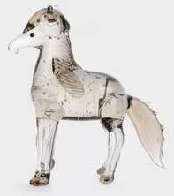 Статуэтка стеклянная коричневая Лошадка