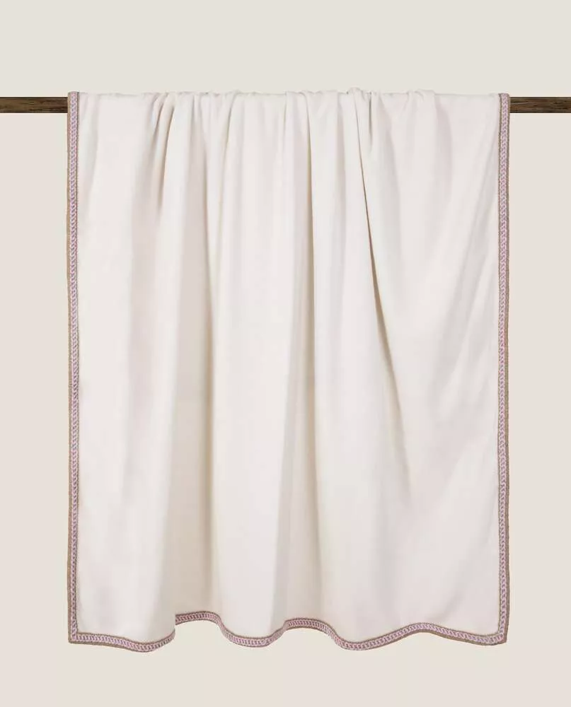 Плед Frati SOFT BAMBOO NEVE с тесьмой Coco, кремовый, 160х200, бамбук 40% полиэстер 60%, 910г