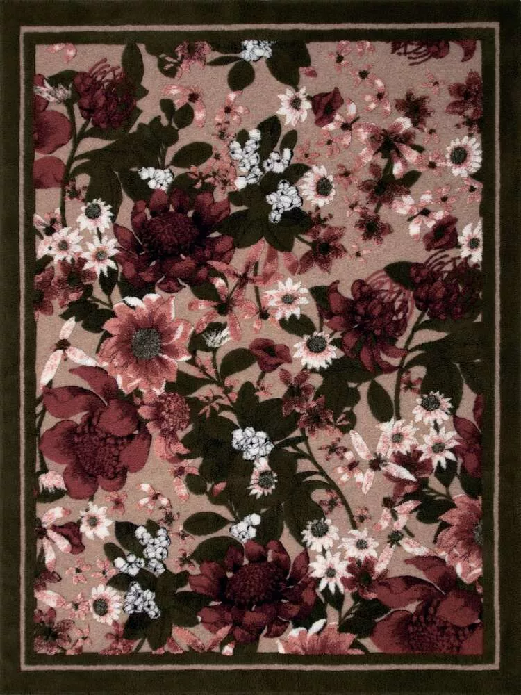 Ковер FLOWER FIELD, 150x200 шерcть 55% полиэстер 45%, подложка полиэстер 100% 1950 гр