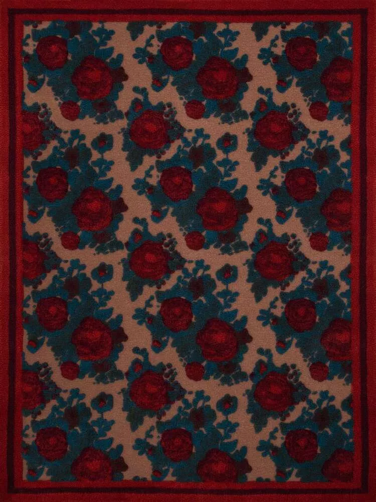 Ковер FLOWER FIELD, 150x200 шерcть 55% полиэстер 45%, подложка полиэстер 100% 1950 гр