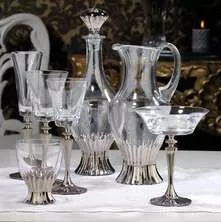 Набор бокалов для вина PLAT 6шт, хрусталь, платина, 200 мл H 23