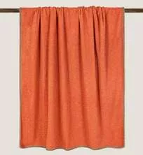 Плед Frati SOFT BAMBOO APRICOT с тесьмой Coco, оранжевый, 160х200, бамбук 40% полиэстер 60%, 910г