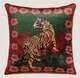 Подушка FLOWER TIGER EMERALD 50х50, велюр, полиэстер, начинка конфорель