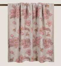 Плед Frati MAGNOLIA BEIGE, бежевый с розовым, 150x190 шерть 55% полиэстер 45%, 1070г