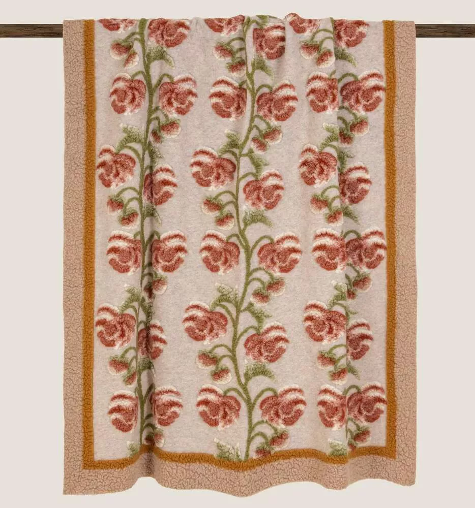 Плед Frati LANDSCAPE PEONY150x190, шерсть 80% полиэстер 20%, 900г