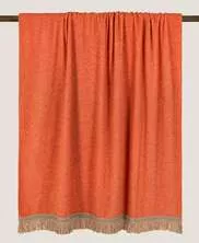 Плед Frati SOFT BAMBOO APRICOT с тесьмой ROUSSEAU, оранжевый, 160х200, бамбук 40% полиэстер 60%, 900