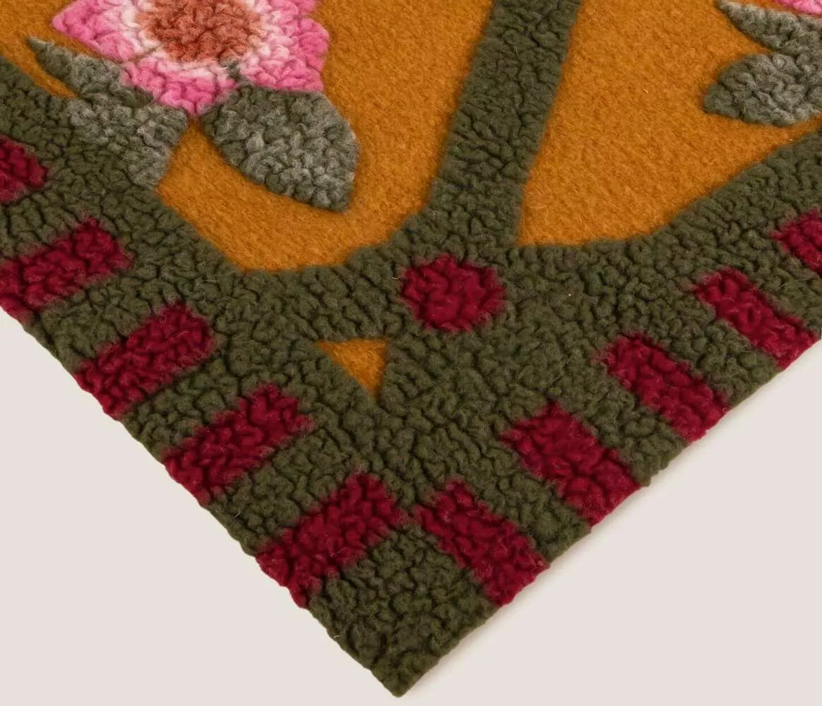 Плед Frati ROSE FLOWER SENAPE 150x190, шерсть 80% полиэстер 20%, 900г