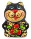 Фигурка Кот хохлома (Гжельский фарфор)