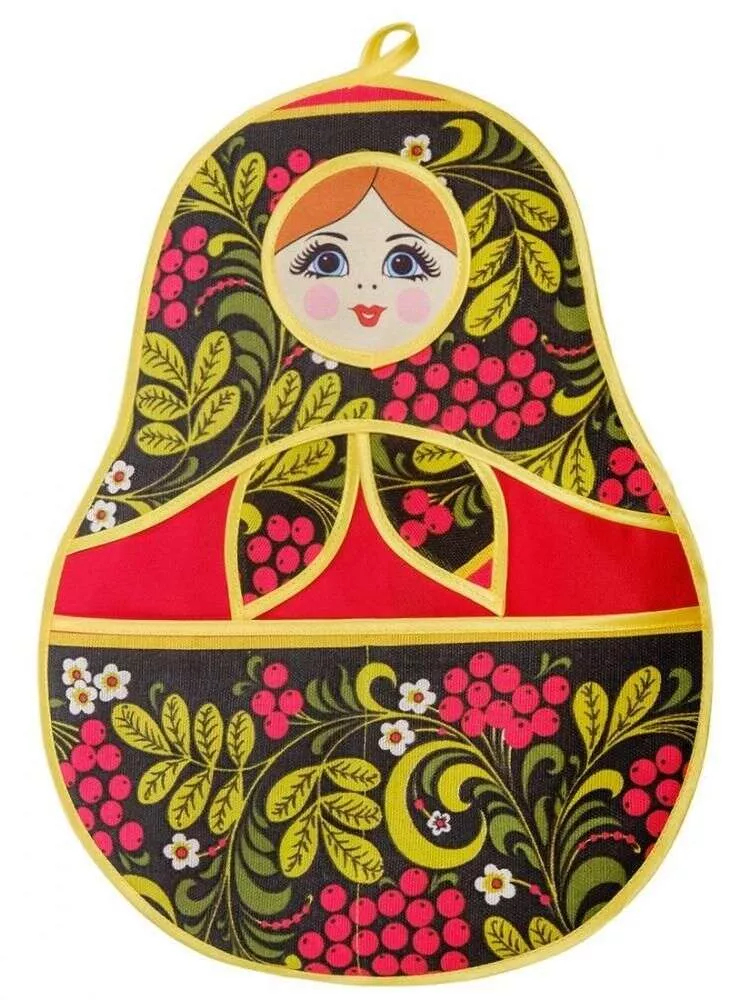 Подвесной кармашек Матрешка (красный)