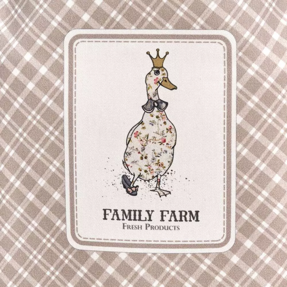 Фартук Family Farm с карманом клетка