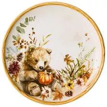Тарелка закусочная Forest tale Акварель Природы Мишка