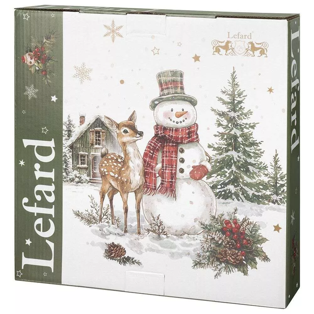 Набор из 2 тарелок обеденных Winter Story Снеговик 25,5 см