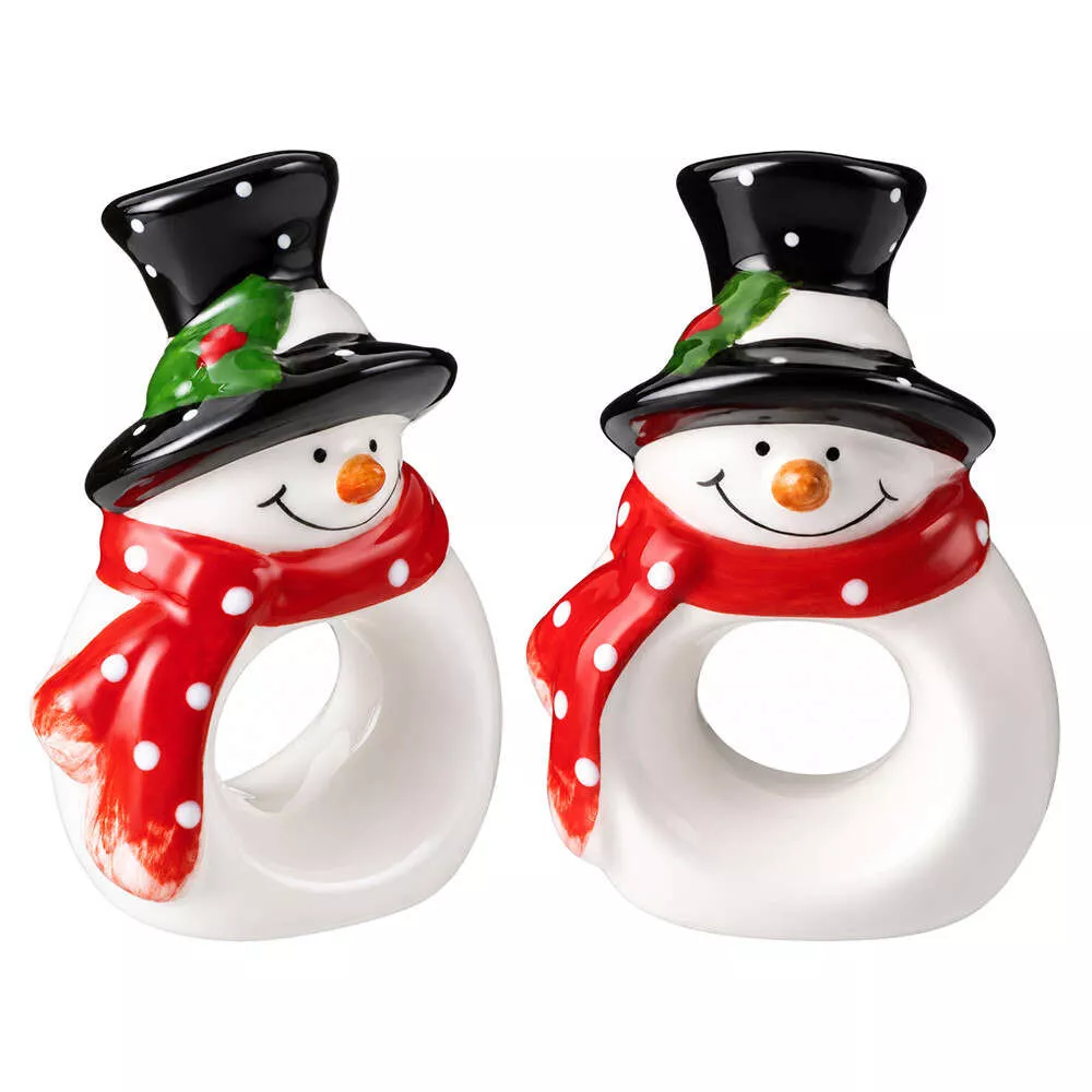 Набор из 2 колец для салфеток Christmas Holiday Снеговик
