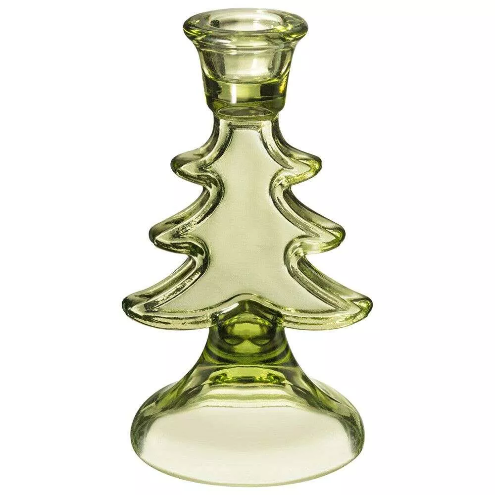 Подсвечник стеклянный Celebration Green 10 см