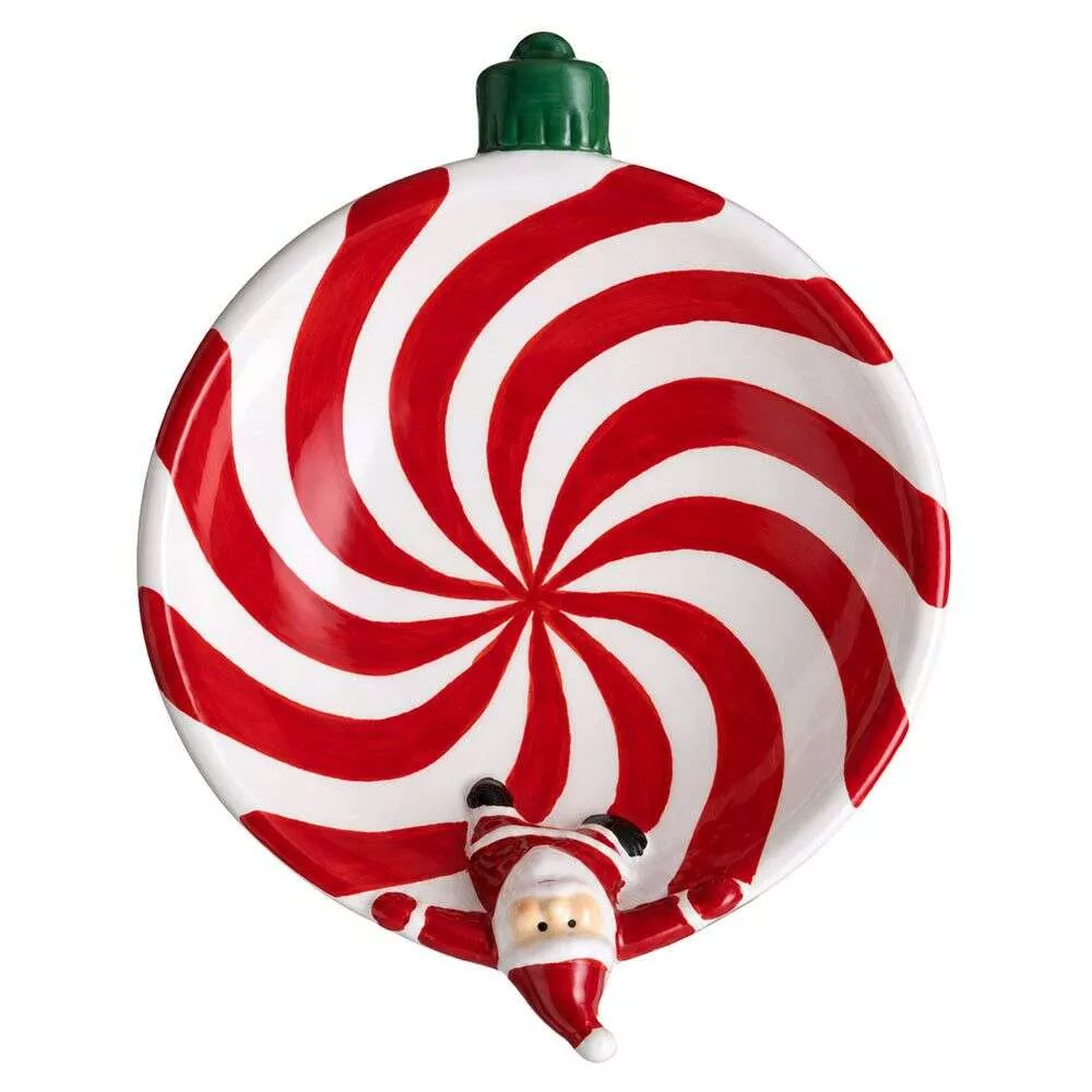 Блюдо сервировочное в форме новогодней игрушки Санта Christmas Gift