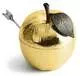 Банка для меда с ложкой Michael Aram Apple золото