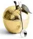 Банка для меда с ложкой Michael Aram Apple золото