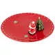 Блюдо сервировочное Christmas Gift Санта и Елка (красное)