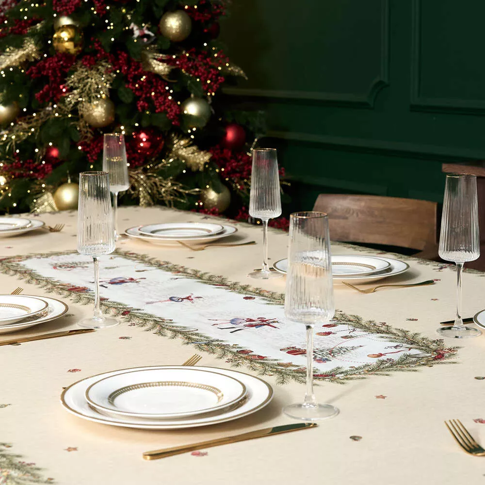 Скатерть прямоугольная 175х300 Щелкунчик бежевый