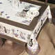 Скатерть Лавандовые коты 110х140см коричневый хлопок с пропиткой