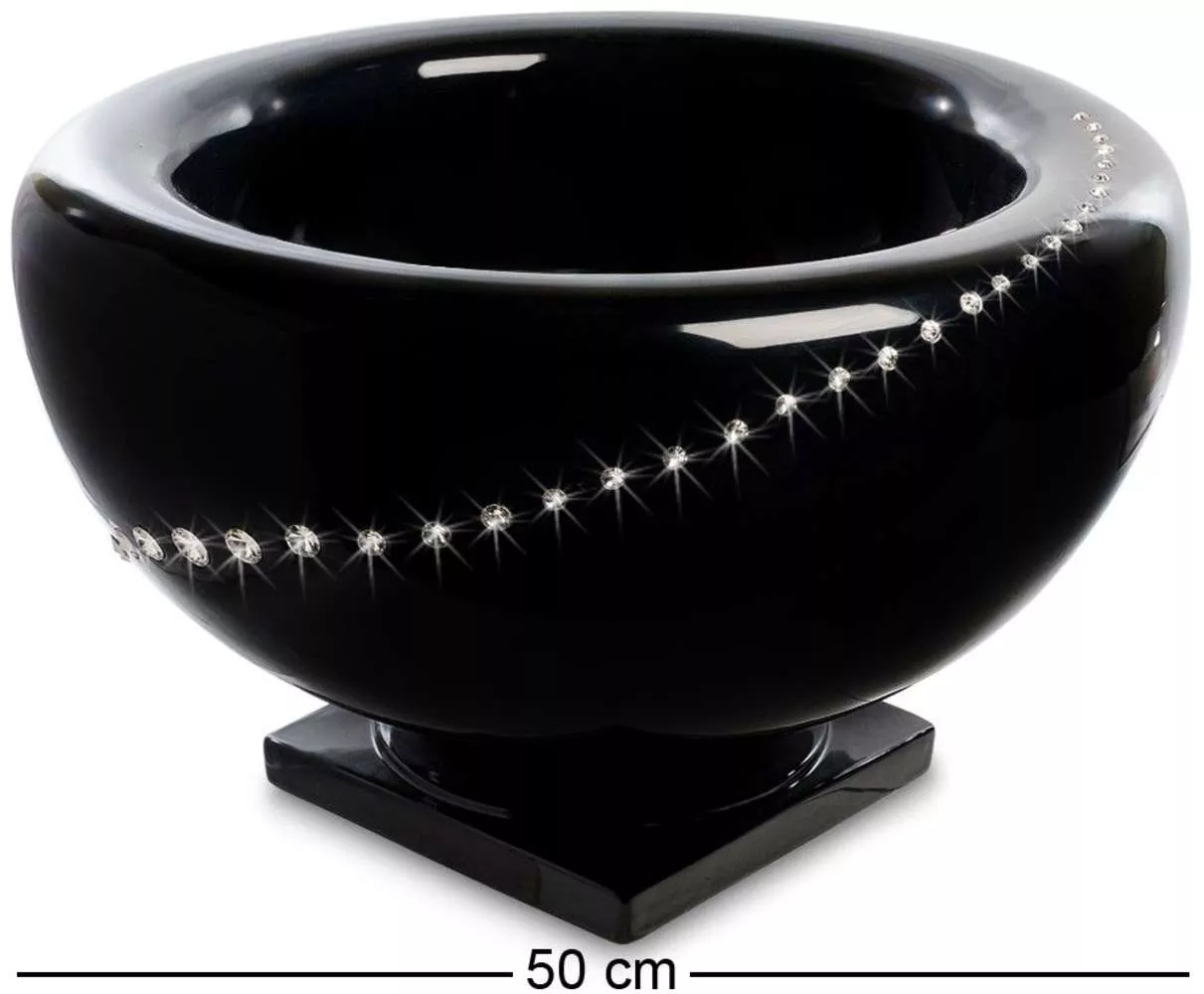 Ваза с кристаллами Сваровски Black