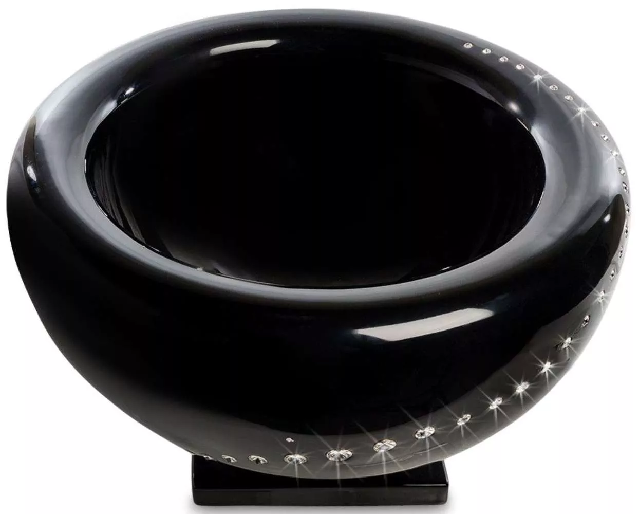Ваза с кристаллами Сваровски Black