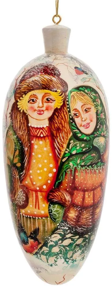 Елоченая игрушка Влюбленные (художественная роспись)
