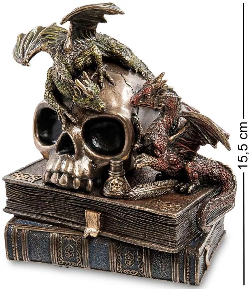 Статуэтка Драконы на черепе и книгах