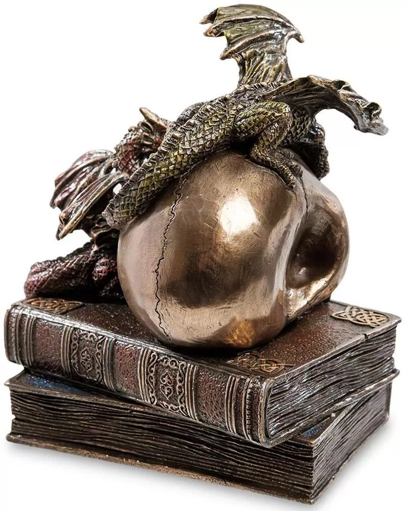 Статуэтка Драконы на черепе и книгах
