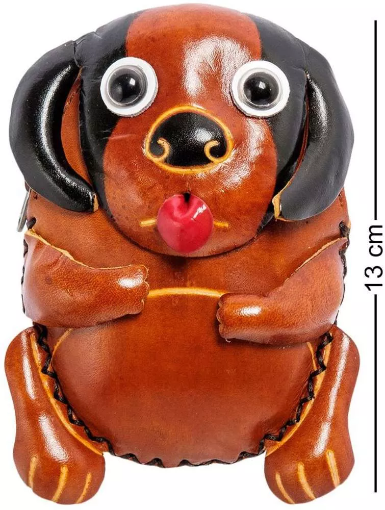 Кошелёк кожаный Собака