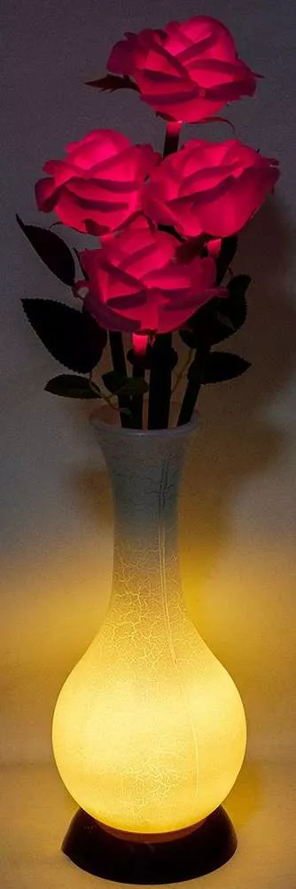 Декоративное изделие Розы в вазе с LED-подсветкой