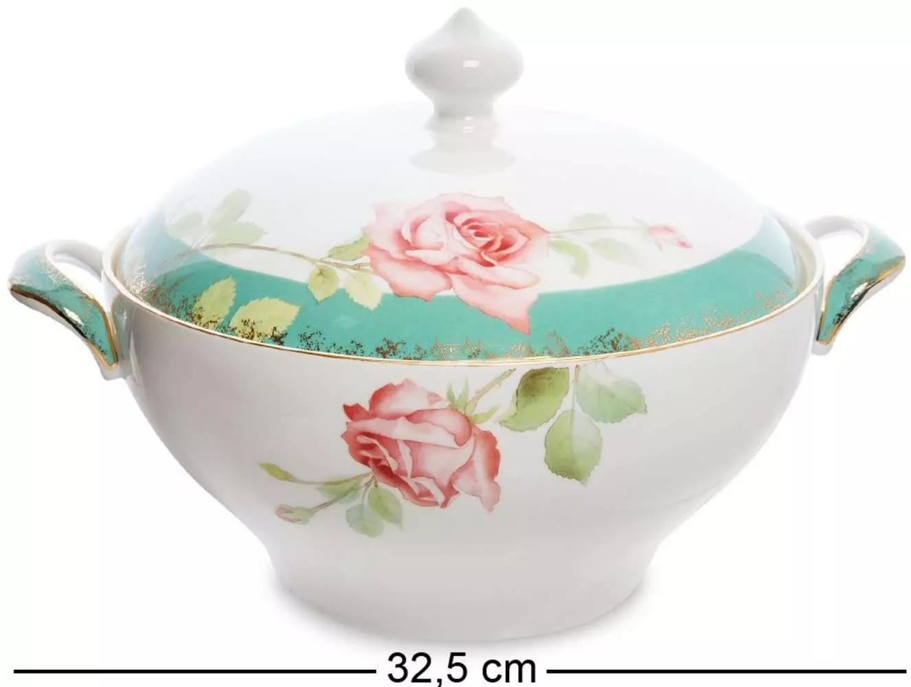 Супница с крышкой Роза