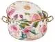 Кастрюля эмалированная с крышкой Vintage Flowers