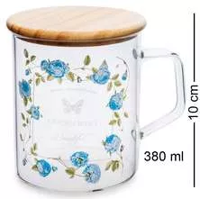 Кружка с крышкой Garden Roses blue