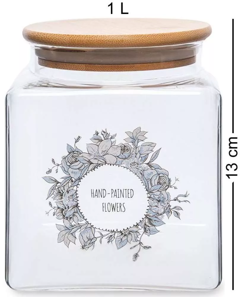 Банка для сыпучих продуктов Hand Painted Flowers