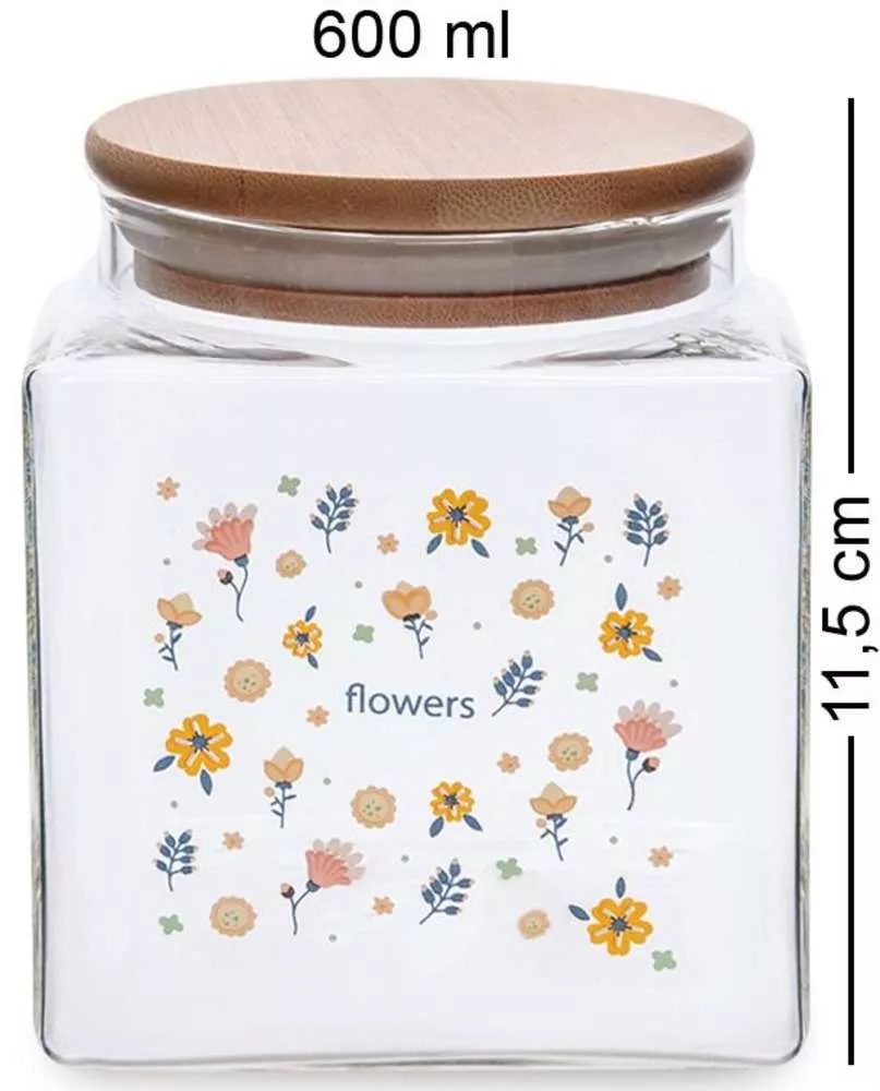 Банка для сыпучих продуктов Flowers