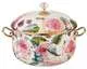 Кастрюля эмалированная с крышкой Vintage Flowers