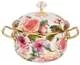 Кастрюля эмалированная с крышкой Vintage Flowers
