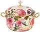 Кастрюля эмалированная с крышкой Vintage Flowers