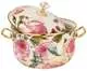 Кастрюля эмалированная с крышкой Vintage Flowers