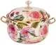 Кастрюля эмалированная с крышкой Vintage Flowers