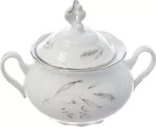 Сахарница Constance (декор Серебряные колосья, отводка платина)