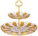 Фруктовница 2-х ярусная Gold Glass
