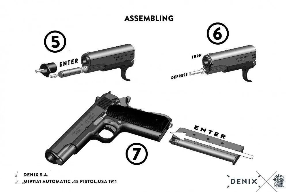 Пистолет автоматический М1911А1, США Кольт, 1911 г.