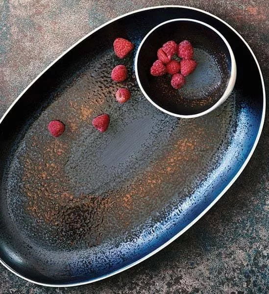 Блюдо для подачи Эстиа (коричневый, белый)