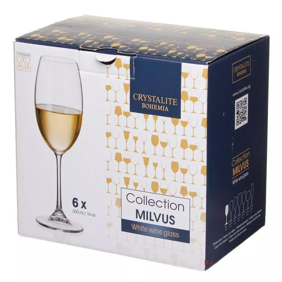 Набор из 6-ти бокалов для белого вина MILVUS Color mix цветная чаша