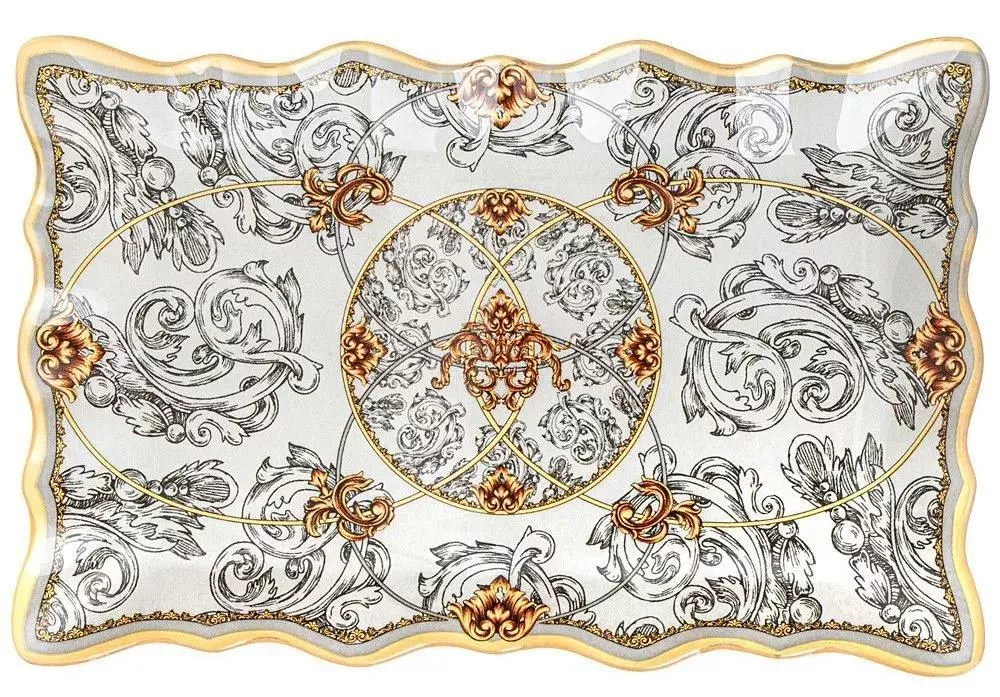 Блюдо для сервировки стеклянное Monogram