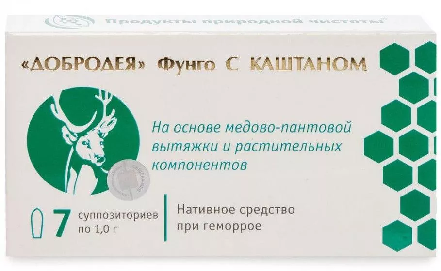 Добродея Фунго с каштаном - Крем-мазь натуральная нативная (в суппозиториях)