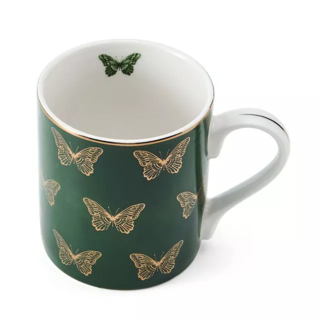 Кружка фарфоровая Butterflies Mikasa GREEN